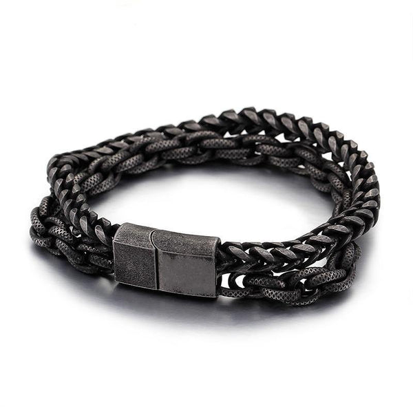 Men's Chain Link Stainless Steel Bracelet - Bracelets, In this section_Bracelets, Price_$25 - $50 - Bargains Express