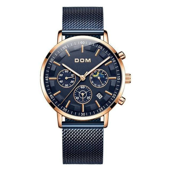 DOM Luxury Chronograph Men's Dress Watch - Dress Watches, In this section_Dress Watches, Price_$50 - $75 - Bargains Express