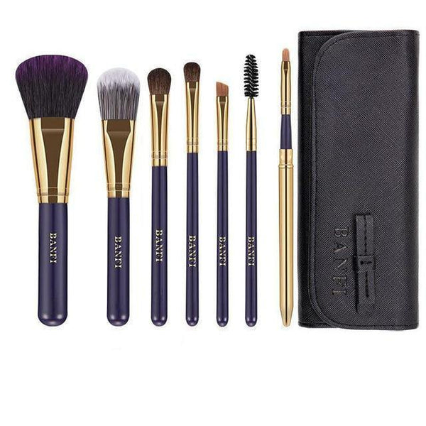 7 Pieces Travel Makeup Brush Set - In this section_Makeup Brush Kits, Makeup Brush Kits, Price_$25 - $50 - Bargains Express