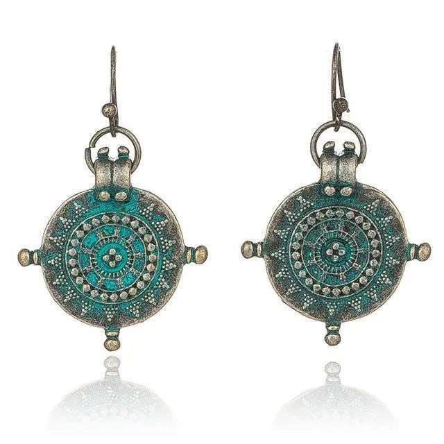 Ethnic Engraved Drop Earrings USA Bargains Express