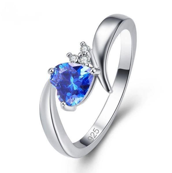 Irresistible Heart Cubic Zirconia Silver Ring USA Bargains Express