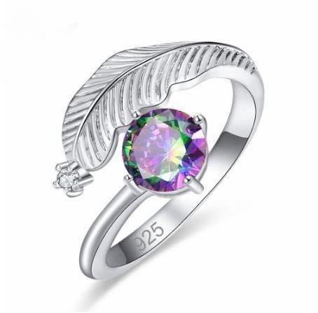 Feather Silver Plated Ring USA Bargains Express