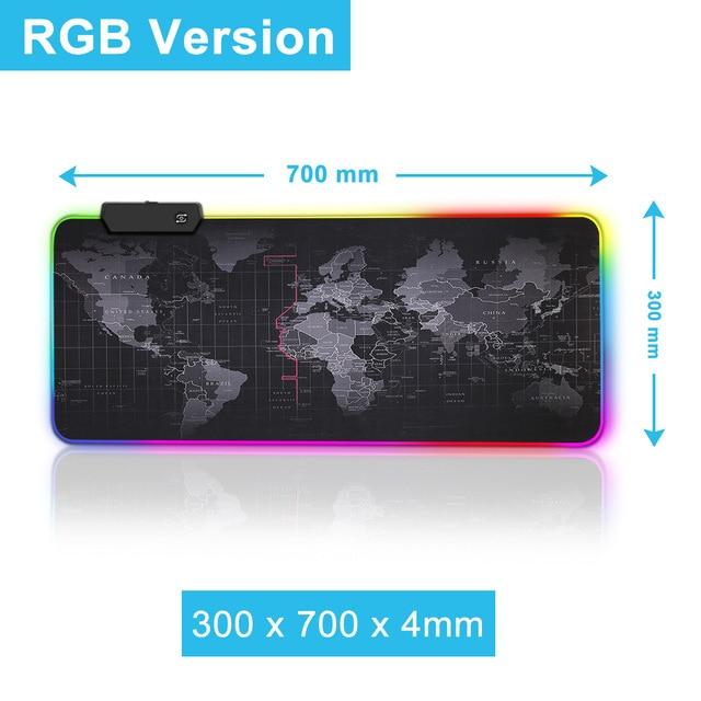 World Map Led Backlight Surface Large Gaming Mouse/Keyboard Pad USA Bargains Express