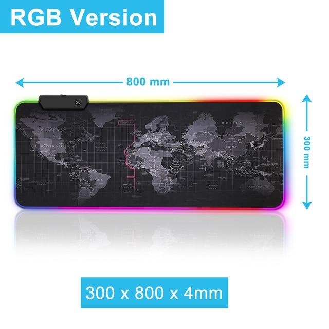 World Map Led Backlight Surface Large Gaming Mouse/Keyboard Pad USA Bargains Express