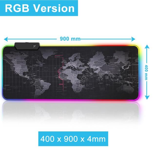 World Map Led Backlight Surface Large Gaming Mouse/Keyboard Pad USA Bargains Express