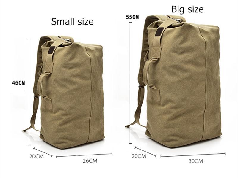 Large Capacity Canvas Travel / Hiking Rucksack USA Bargains Express