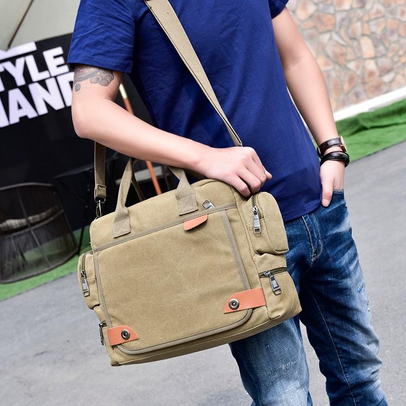 Men's Canvas Crossbody Messenger Bag USA Bargains Express