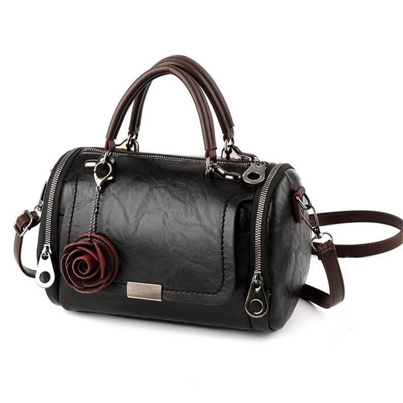 Ladies Flower Leather Cross-body Bag - Cross Body Bags, In this section_Cross Body Bags, In this section_Leather Bags, In this section_Shoulder Bags, Leather Bags, Price_$25 - $50, Shoulder Bags - Bargains Express