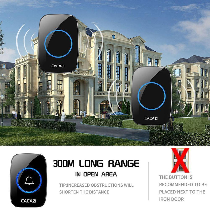 CACAZI Long Range Wireless Waterproof Doorbell USA Bargains Express