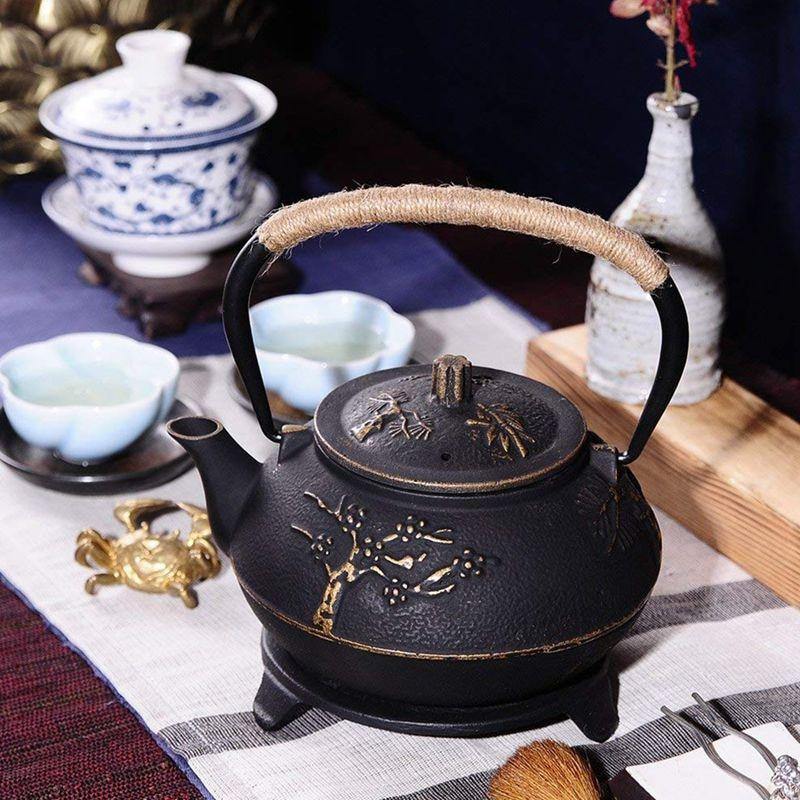 900ml Japanese Cast Iron Teapot Kettle USA Bargains Express