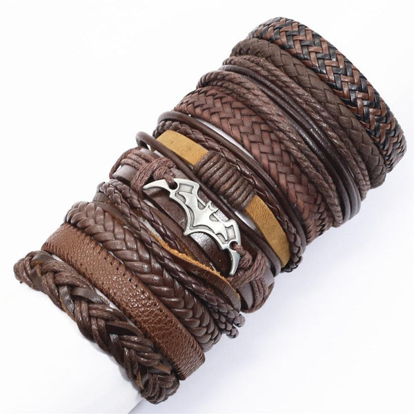 Men's 10 Pc Bohemian Wrap Bracelets USA Bargains Express