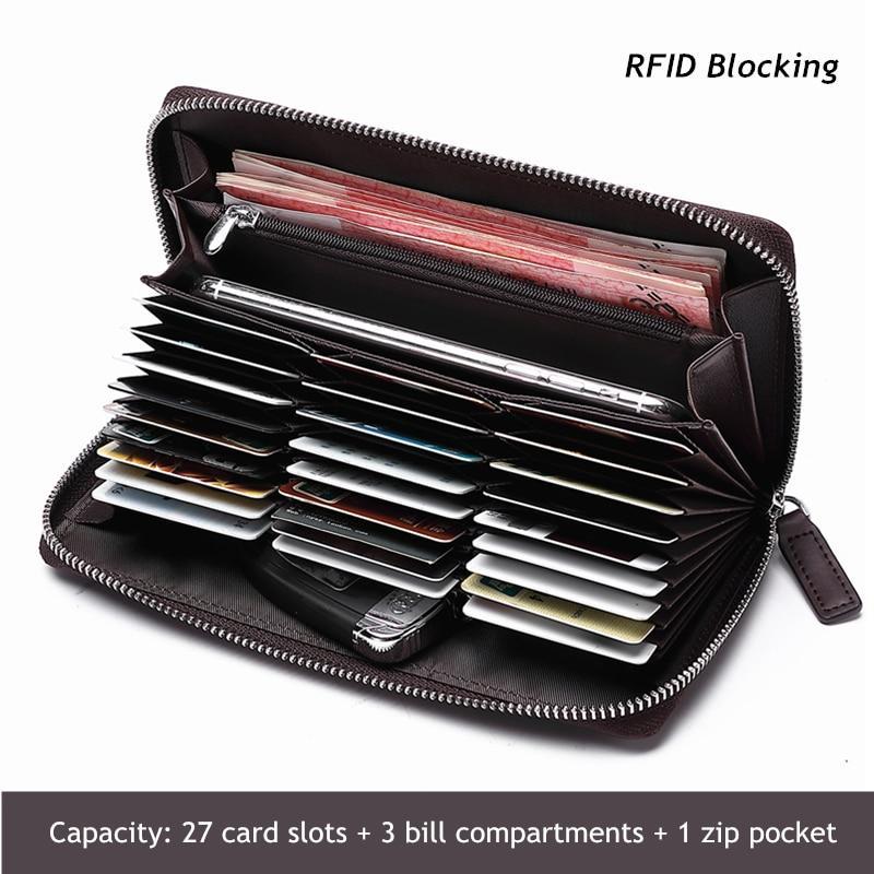 Men's Genuine leather RFID Blocking Wallet Organizer USA Bargains Express
