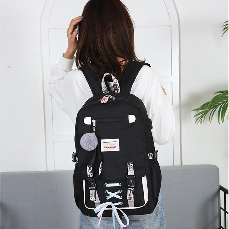Anti-Theft Student Backpack With USB Charging Port USA Bargains Express