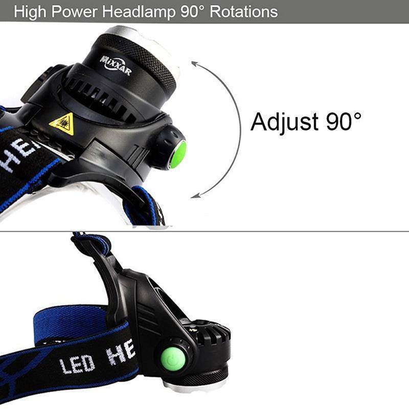 Waterproof Rechargeable LED Headlamp With Zoom - Headlamps, In this section_Headlamps, Price_$25 - $50 - Bargains Express