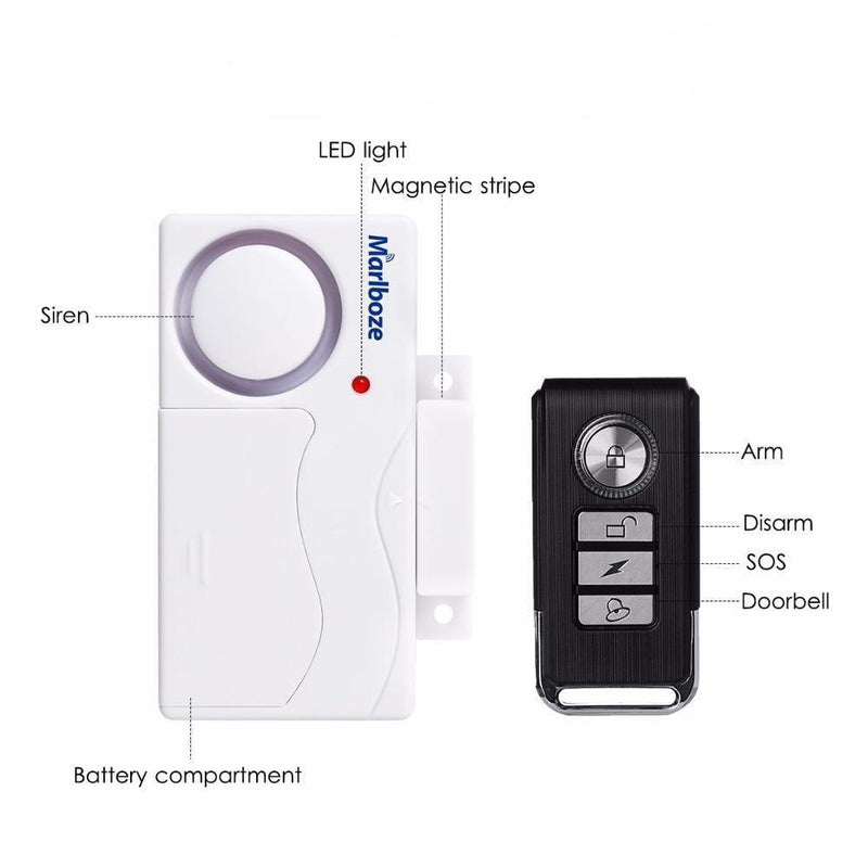 Wireless Remote Control Door Sensor Alarm Kit - In this section_Wireless Alarm Systems, Price_$25 - $50, Wireless Alarm Systems - Bargains Express
