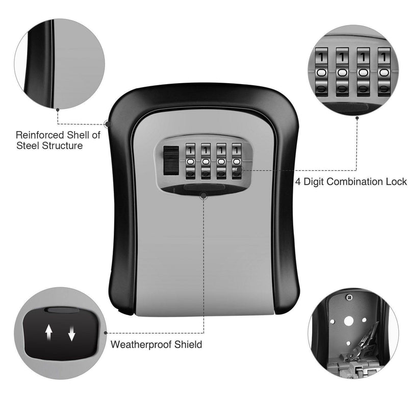 Wall Mounted Combination Key Safe - Combination Key Safes, In this section_Combination Key Safes, In this section_Wall Mounted Key Safes, Price_$25 - $50, Wall Mounted Key Safes - Bargains Express