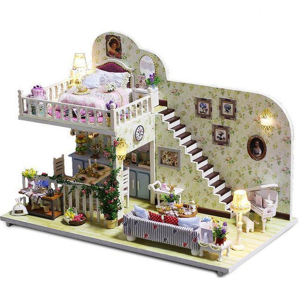 Open House DIY Dollhouse With Furniture USA Bargains Express