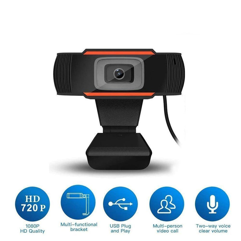 720P HD Webcam With Microphone - In this section_Webcams, Price_$25 - $50, Webcams - Bargains Express