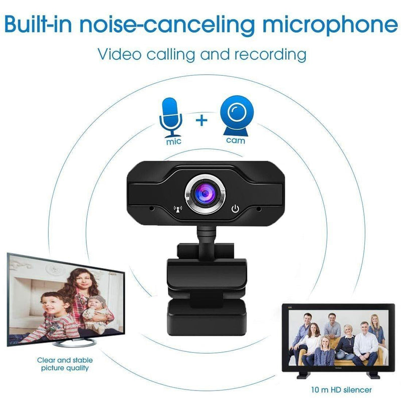 1080P HD Webcam With Microphone - In this section_Webcams, Price_$25 - $50, Webcams - Bargains Express