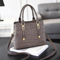 Luxury Grid PU Leather Casual Shoulder Bag - In this section_Leather Bags, In this section_Shoulder Bags, Leather Bags, Price_$25 - $50, Shoulder Bags - Bargains Express