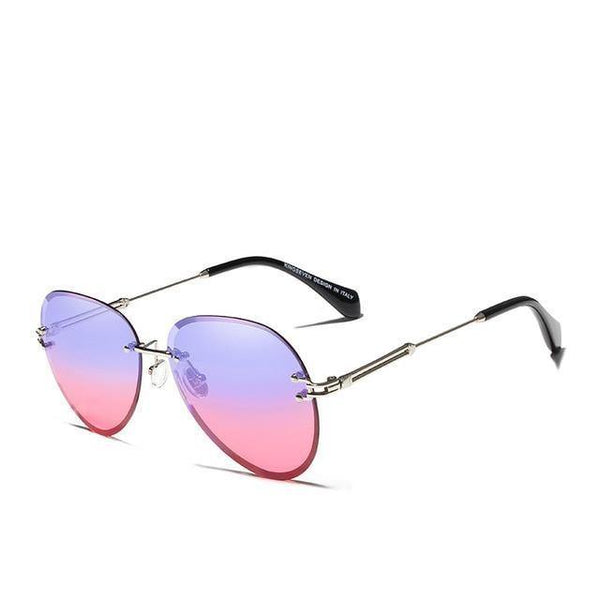 Vintage Rimless Gradient Lens Women's Polarized Sunglasses - In this section_Polarized Sunglasses, Polarized Sunglasses, Price_$25 - $50 - Bargains Express