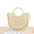 Handmade Bohemian Half-Moon Straw Shoulder Bag - Cross Body Bags, In this section_Cross Body bags, In this section_Shoulder Bags, Price_$25 - $50, Shoulder Bags - Bargains Express