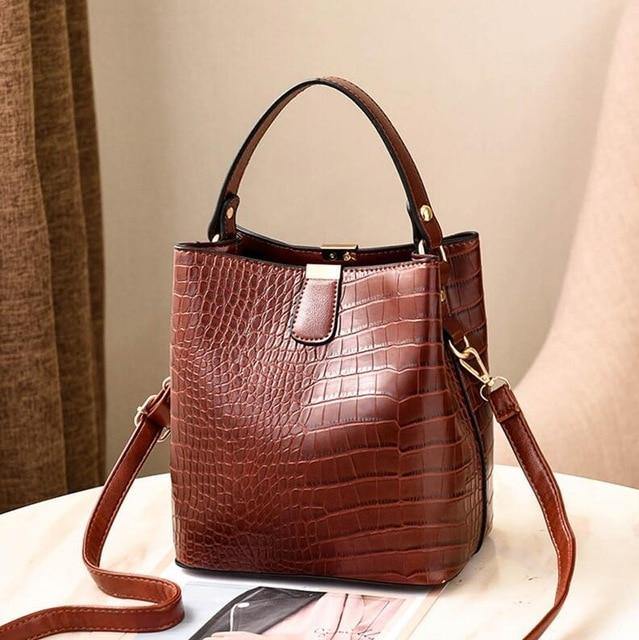 Retro Alligator Casual Handbag - In this section_Leather Bags, In this section_Shoulder Bags, Leather Bags, Price_$25 - $50, Shoulder Bags - Bargains Express