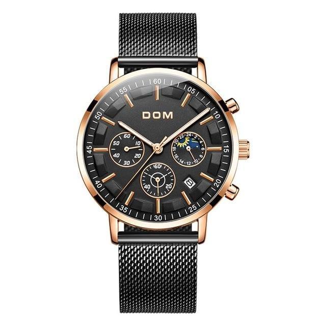 DOM Luxury Chronograph Men's Dress Watch - Dress Watches, In this section_Dress Watches, Price_$50 - $75 - Bargains Express