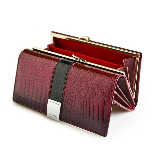 Luxury Genuine Leather Alligator Wallet - Genuine Leather, In this section_Genuine Leather, In this section_Women's Wallets, Price_$25 - $50, Women's Wallets - Bargains Express