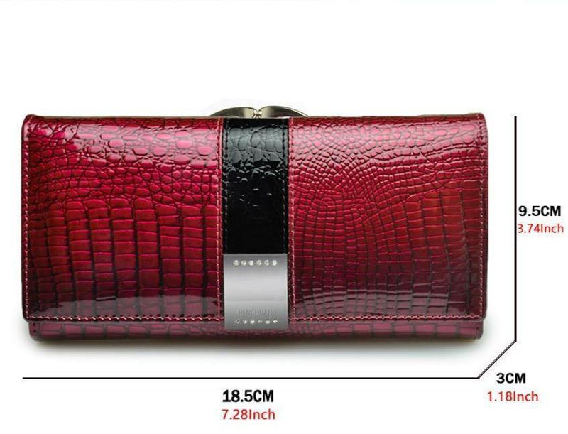 Luxury Genuine Leather Alligator Wallet - Genuine Leather, In this section_Genuine Leather, In this section_Women's Wallets, Price_$25 - $50, Women's Wallets - Bargains Express