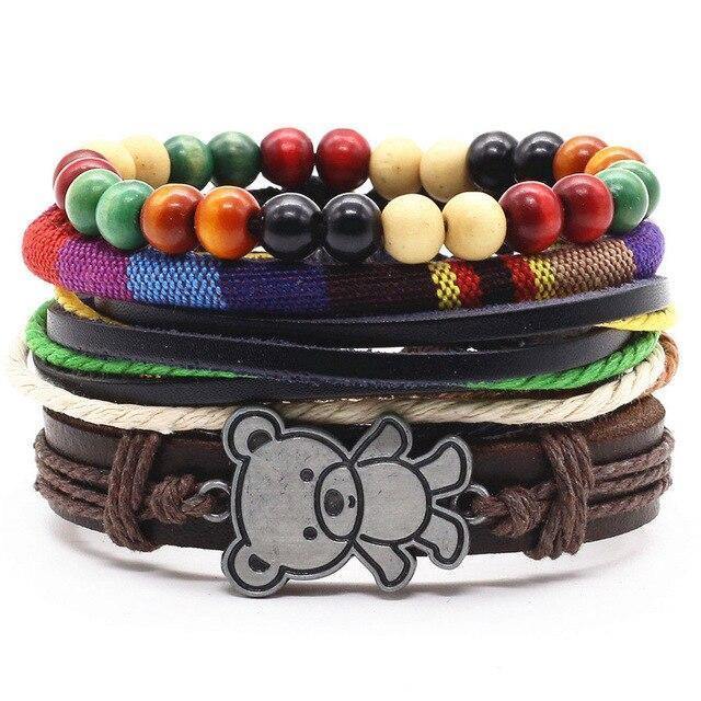 Teddy Leather Rope Bracelet - Bracelets, In this section_Bracelets, Price_$0 - $25 - Bargains Express