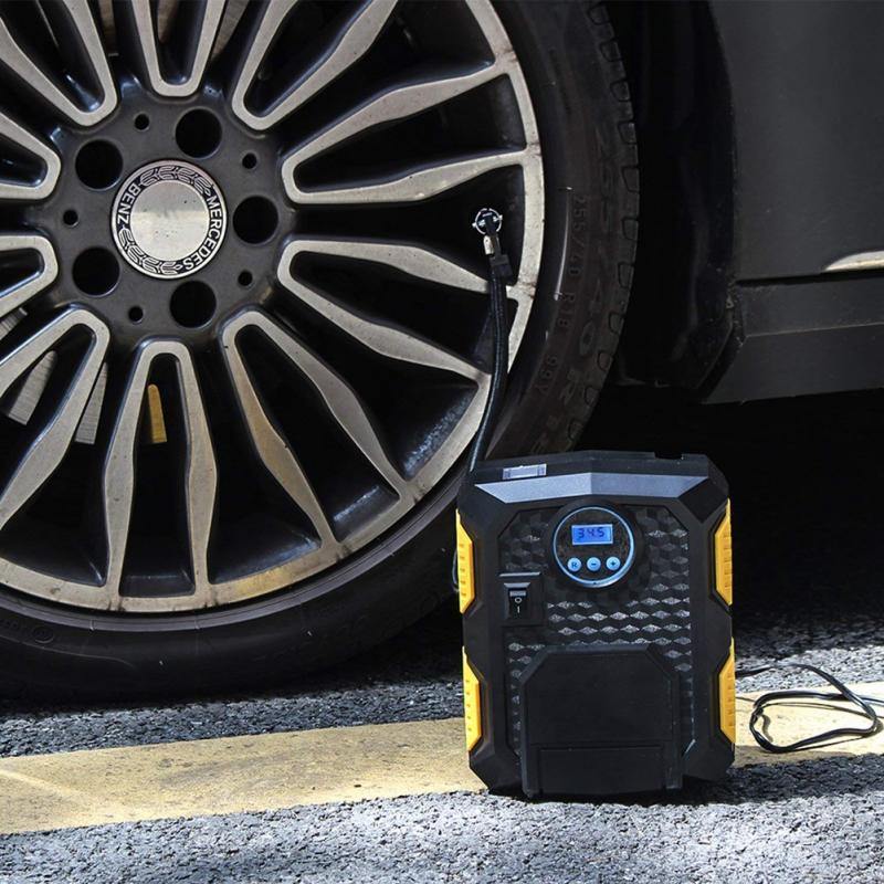 Portable Digital Car/Motorcycle Tyre Inflator Air Compressor With LED Light - Air Compressors, In this section_Air Compressors, Price_$50 - $75 - Bargains Express