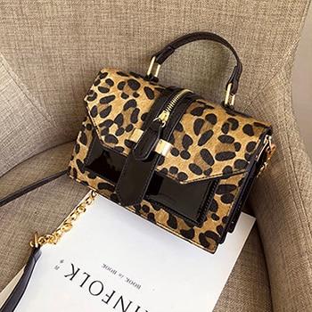 Leopard Zipper Leather Shoulder Bag USA Bargains Express