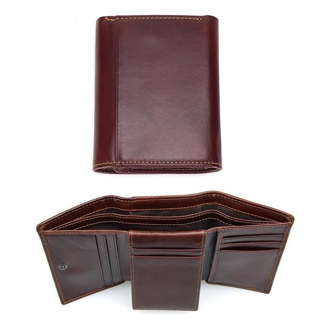 Men's Vintage Anti-theft Slim Leather Wallet USA Bargains Express