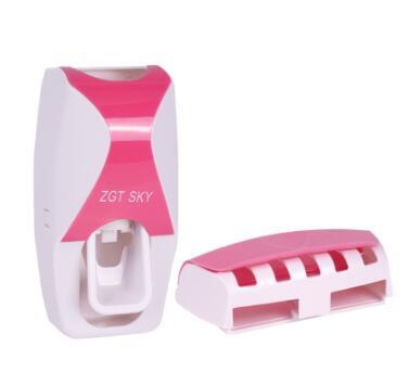 Wall Mountable Automatic Toothpaste Dispenser + 5pcs Toothbrush Holder Set USA Bargains Express