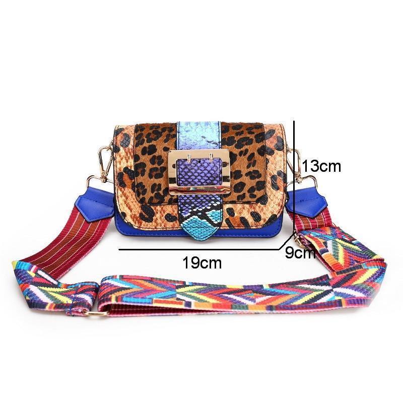 Luxury Leopard Leather Flap Cross Body - Cross Body Bags, In this section_Cross Body bags, In this section_Shoulder Bags, Price_$25 - $50, Shoulder Bags - Bargains Express