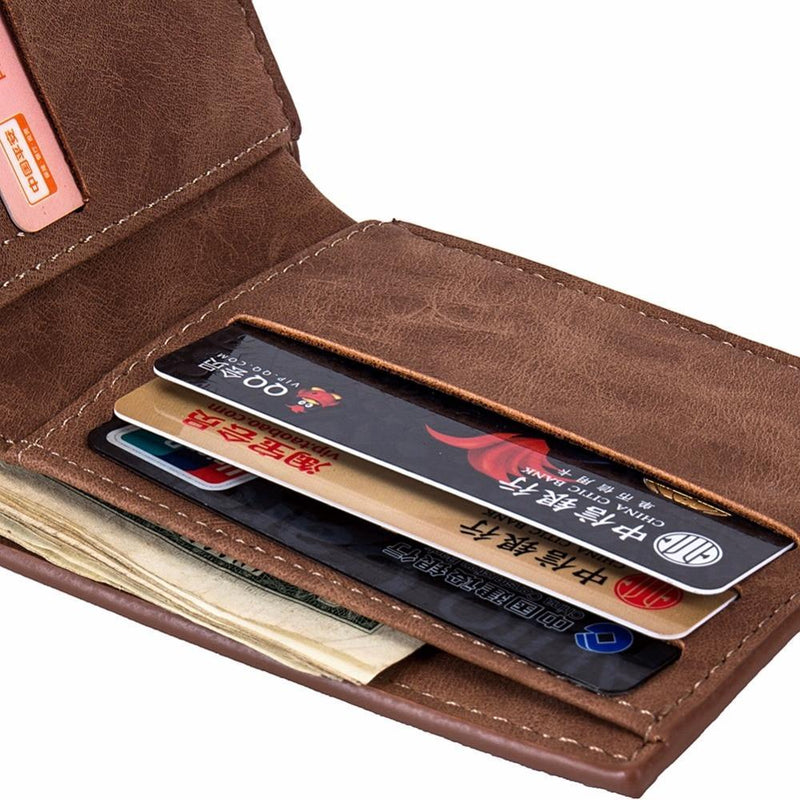 Men's Slim Leather Wallet USA Bargains Express