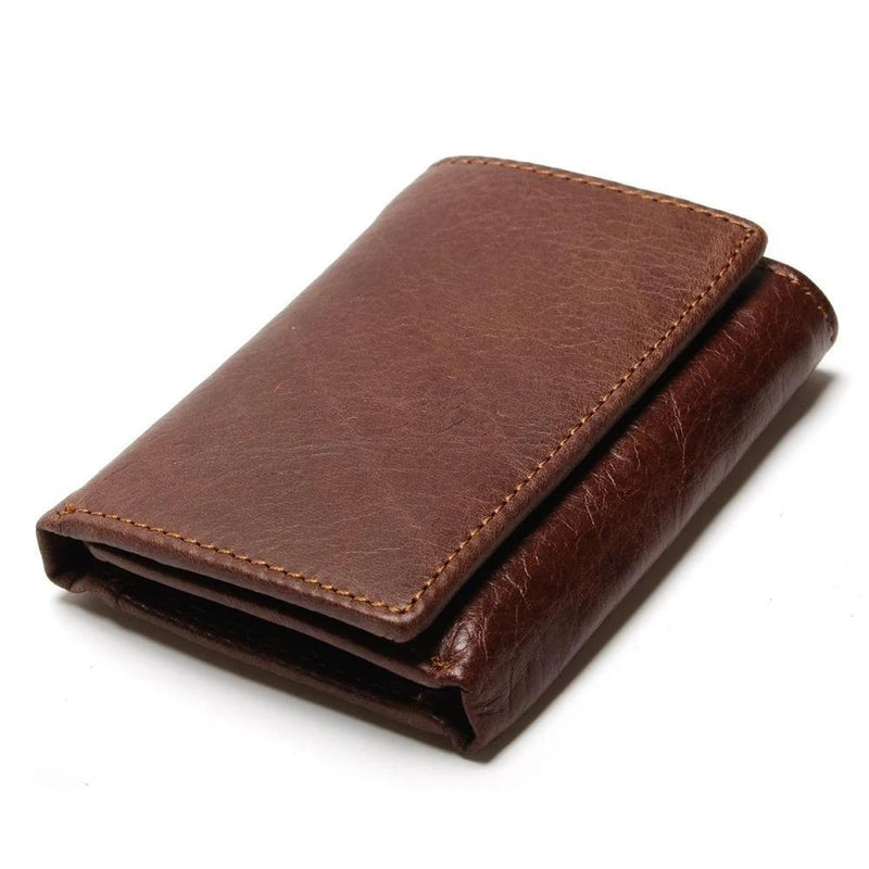 Men's Vintage Anti-theft Slim Leather Wallet USA Bargains Express