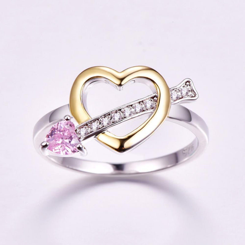 Love Heart Morganite Silver Ring USA Bargains Express