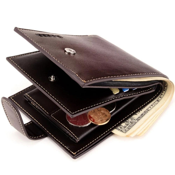 Men's Hasp Leather Wallet USA Bargains Express