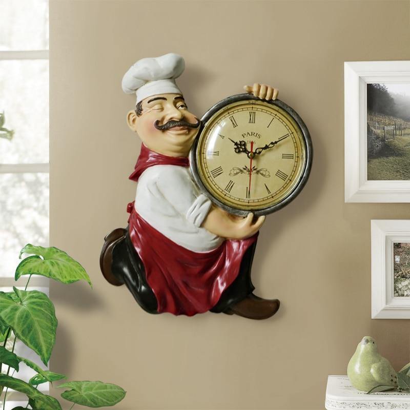 Vintage Chef Wall Clock USA Bargains Express