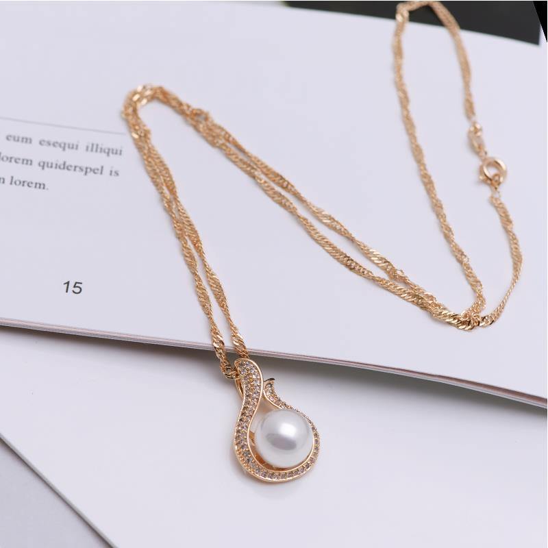 18k Gold Plated Pearl Necklace USA Bargains Express